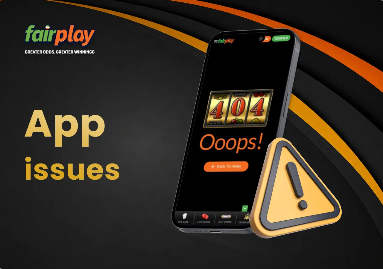 Smartphone showing a FairPlay error page with a message about temporary access problems.